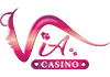 VIA logo — official APIGACOR88 gold-red lion live casino vendor